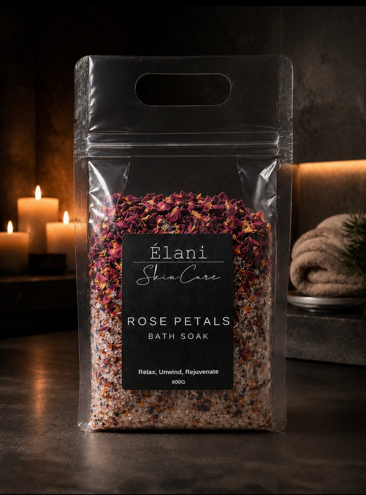 Rose Petal Bath Soak 600g